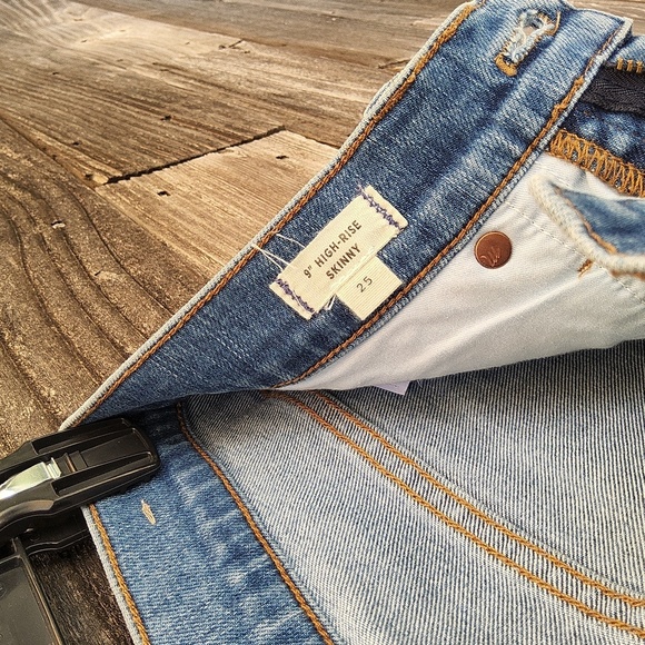 Madewell high rise skinny blue jeans size 25 - Picture 3 of 9